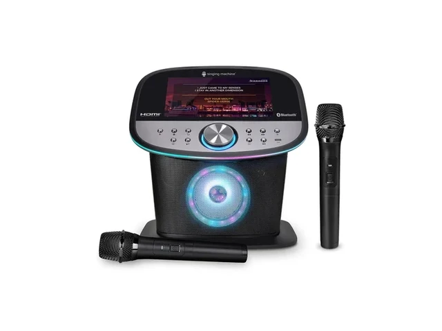 Singing Machine ISM9011 WiFi Cast Karaoke System — Wireless Smart TV Lyrics Casting & 2 Mics